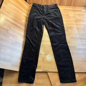 Loft skinny black velvet pants size XS